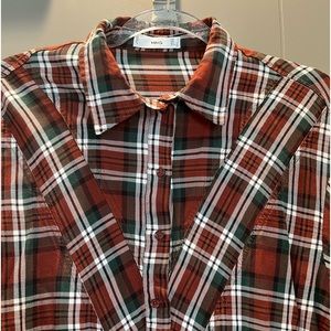 Mango Plaid Dress Shirt
